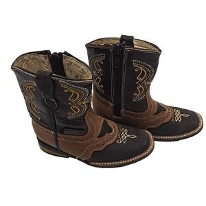 Bandoleros Infant Bull Cowboy Boot w/ Zipper 14.5 U.S. 7.5 Western Leather